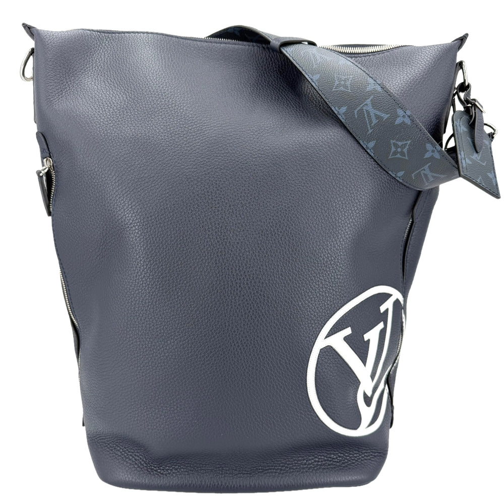 LOUIS VUITTON ルイヴィトン ショルダーバッグ イーストサイドダッフル M53438 トリヨンレザー ネイビー 紺 シルバー金具 メンズ【中古品】