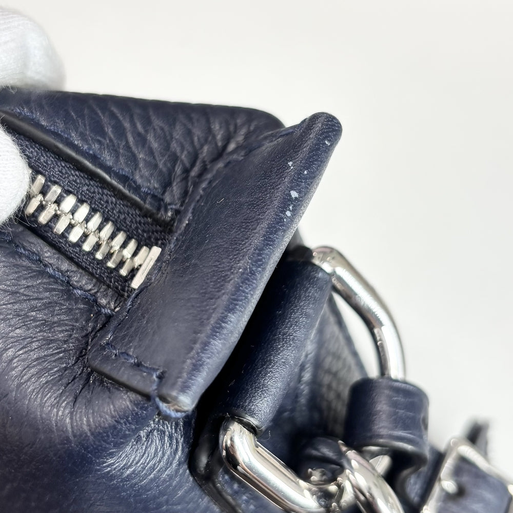 LOUIS VUITTON ルイヴィトン ショルダーバッグ イーストサイドダッフル M53438 トリヨンレザー ネイビー 紺 シルバー金具 メンズ【中古品】