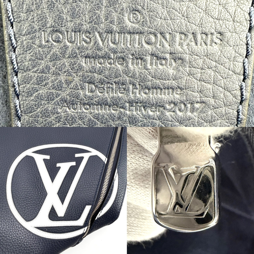 LOUIS VUITTON ルイヴィトン ショルダーバッグ イーストサイドダッフル M53438 トリヨンレザー ネイビー 紺 シルバー金具 メンズ【中古品】