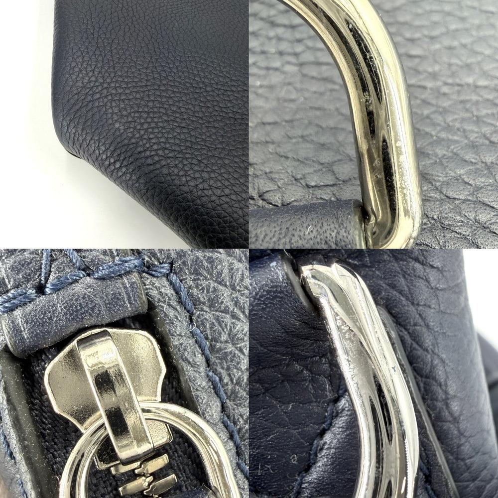 LOUIS VUITTON ルイヴィトン ショルダーバッグ イーストサイドダッフル M53438 トリヨンレザー ネイビー 紺 シルバー金具 メンズ【中古品】
