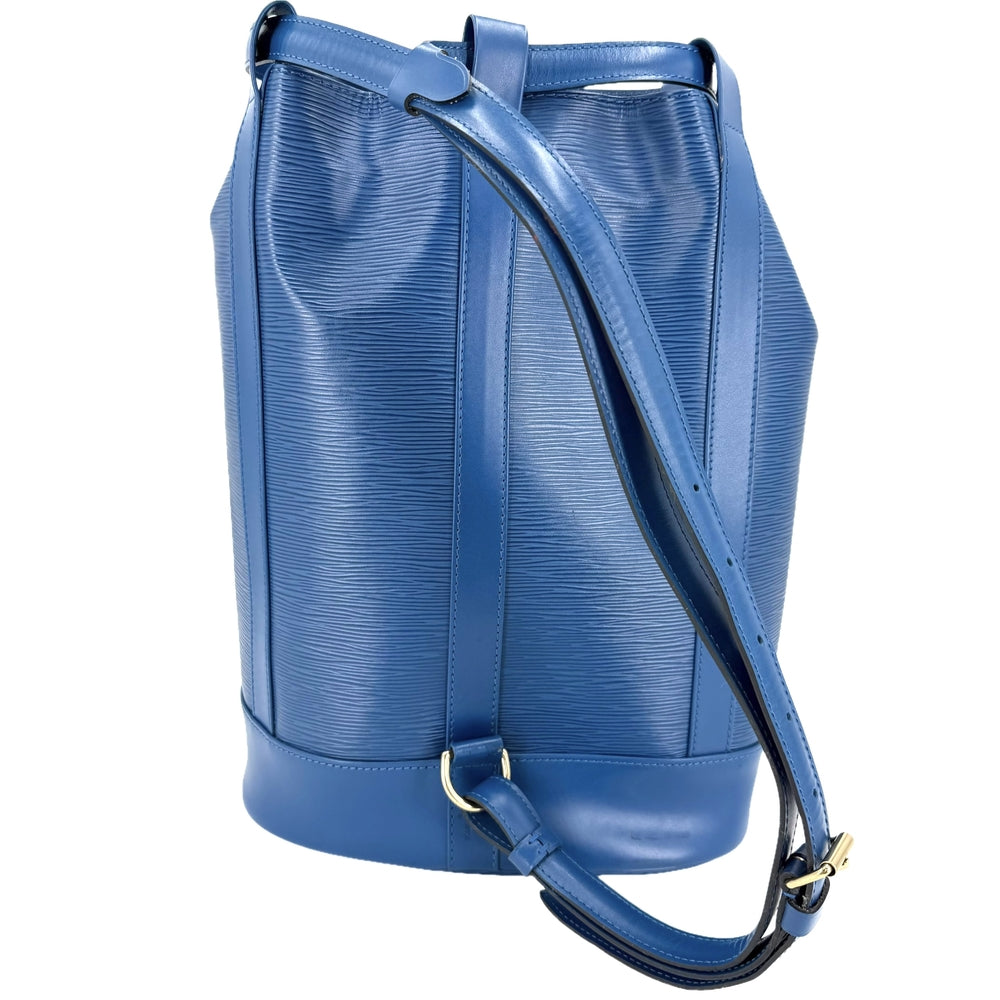 LOUIS VUITTON ルイヴィトン ショルダーバッグ ランドネPM M52355 エピレザー ブルー 青 ゴールド金具 レディース【中古品】