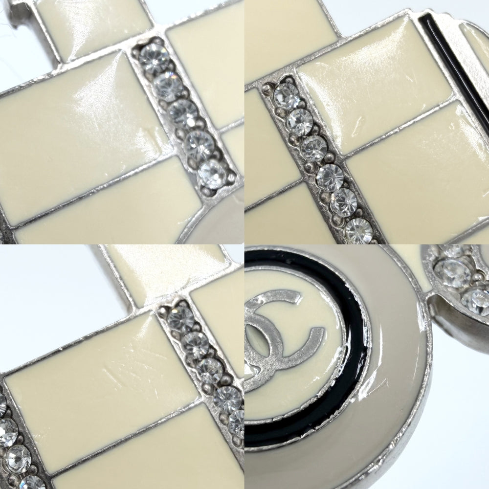 CHANEL シャネル ブローチ ココマーク ココトレイン アクセサリー 機関車モチーフ エナメル ラインストーン 07C レディース 約18.8g 2007年【中古品】