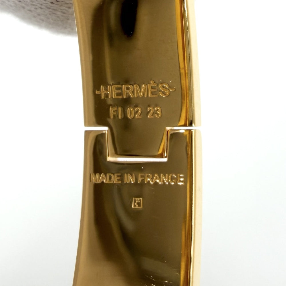 HERMES エルメス バングル クリックH PM ブレスレット アクセサリー ゴールド オレンジ レディース 約35.3g【中古品】