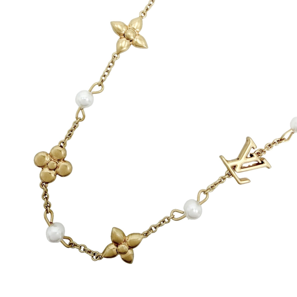 LOUIS VUITTON ルイヴィトン ネックレス ルイザ モノグラムフラワー アクセサリー M01610 レディース 約15.8g【中古品】