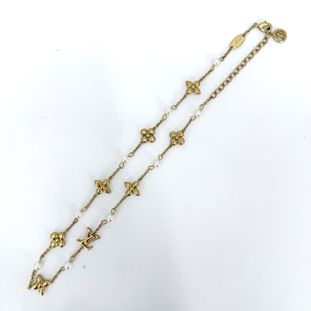 LOUIS VUITTON ルイヴィトン ネックレス ルイザ モノグラムフラワー アクセサリー M01610 レディース 約15.8g【中古品】