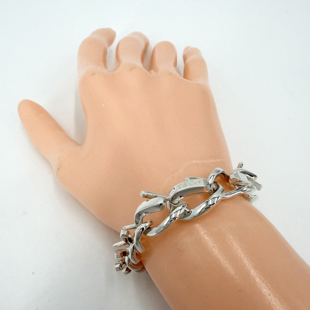 TIFFANY&Co. ティファニー ブレスレット フォージリンク ブレスレット ジュエリー アクセサリー メンズ 約35.7g【中古品】