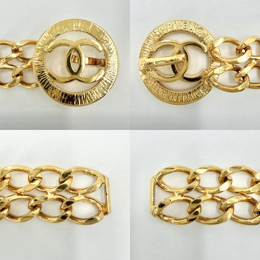 CHANEL シャネル ベルト ココマーク チェーンベルト ファッションアイテム 小物 GP ゴールド レディース【中古品】