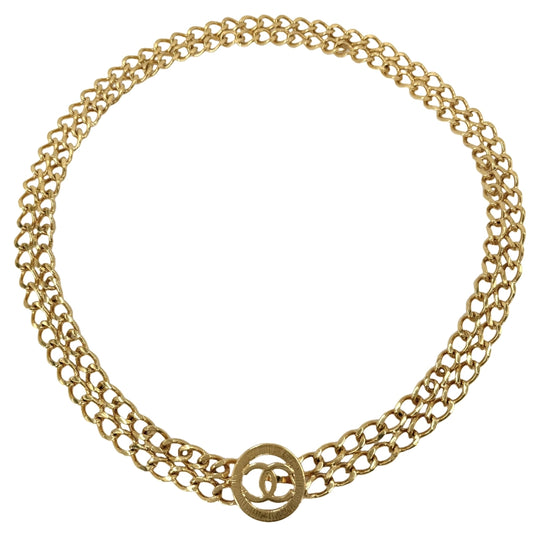 CHANEL シャネル ベルト ココマーク チェーンベルト ファッションアイテム 小物 GP ゴールド レディース【中古品】