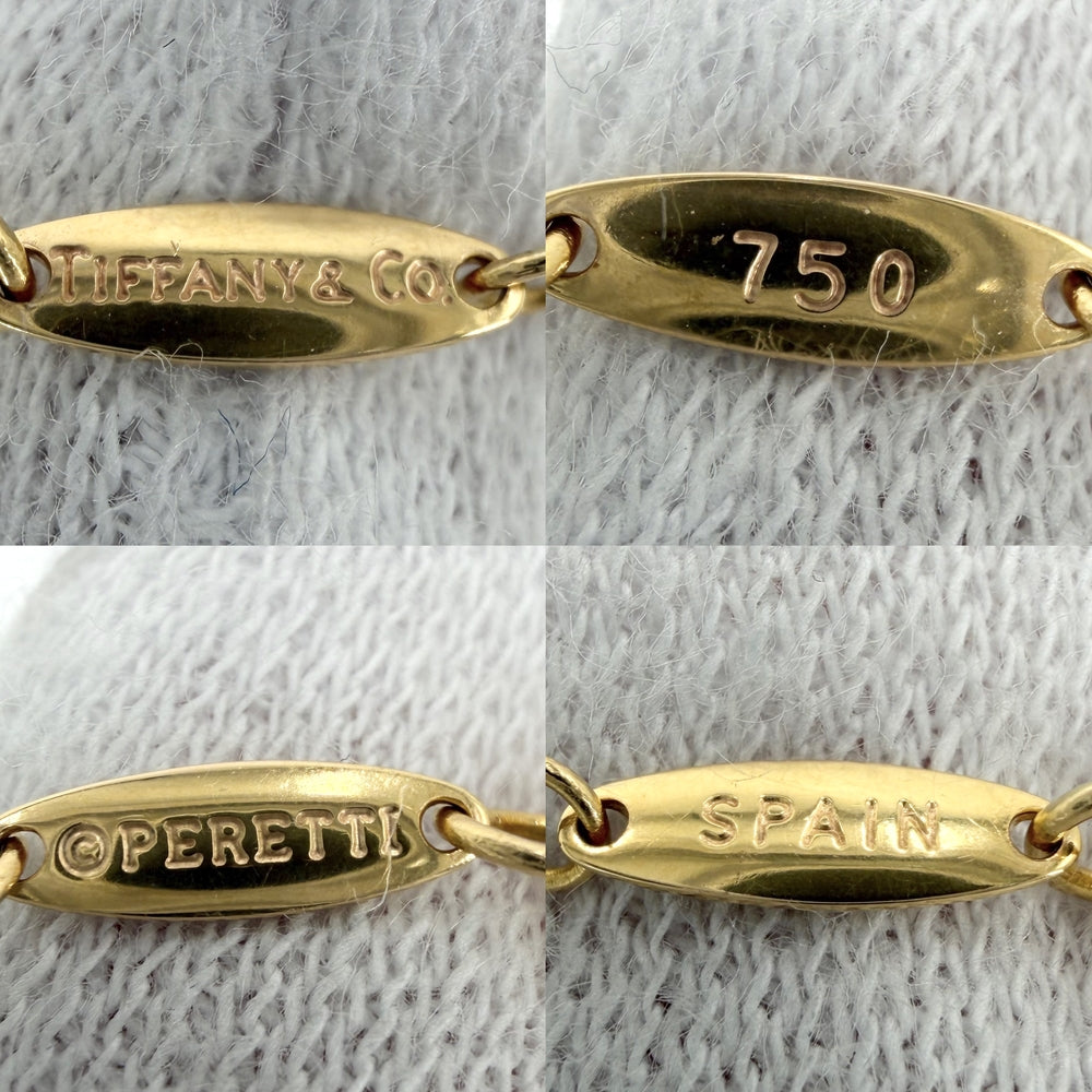 TIFFANY&Co. ティファニー ネックレス バイザヤード シングルダイヤモンドペンダント ジュエリー アクセサリー 一粒ダイヤ 18金PG Au750 K18ピンクゴールド ダイヤモンド レディース 約2.2g【中古品】