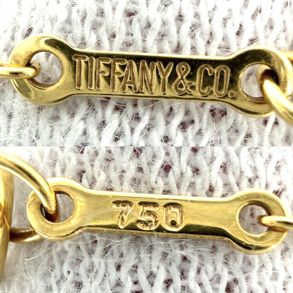 TIFFANY&Co. ティファニー ネックレス バイザヤード シングルダイヤモンドペンダント ジュエリー アクセサリー 一粒ダイヤ 18金YG Au750 ダイヤモンド レディース 約1.8g【中古品】