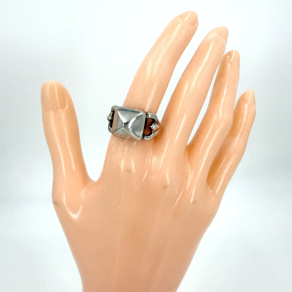 HERMES エルメス 指輪 メドール アクセサリー ジュエリー ヴィンテージ 52サイズ 約12号 レディース 約8.4g【中古品】