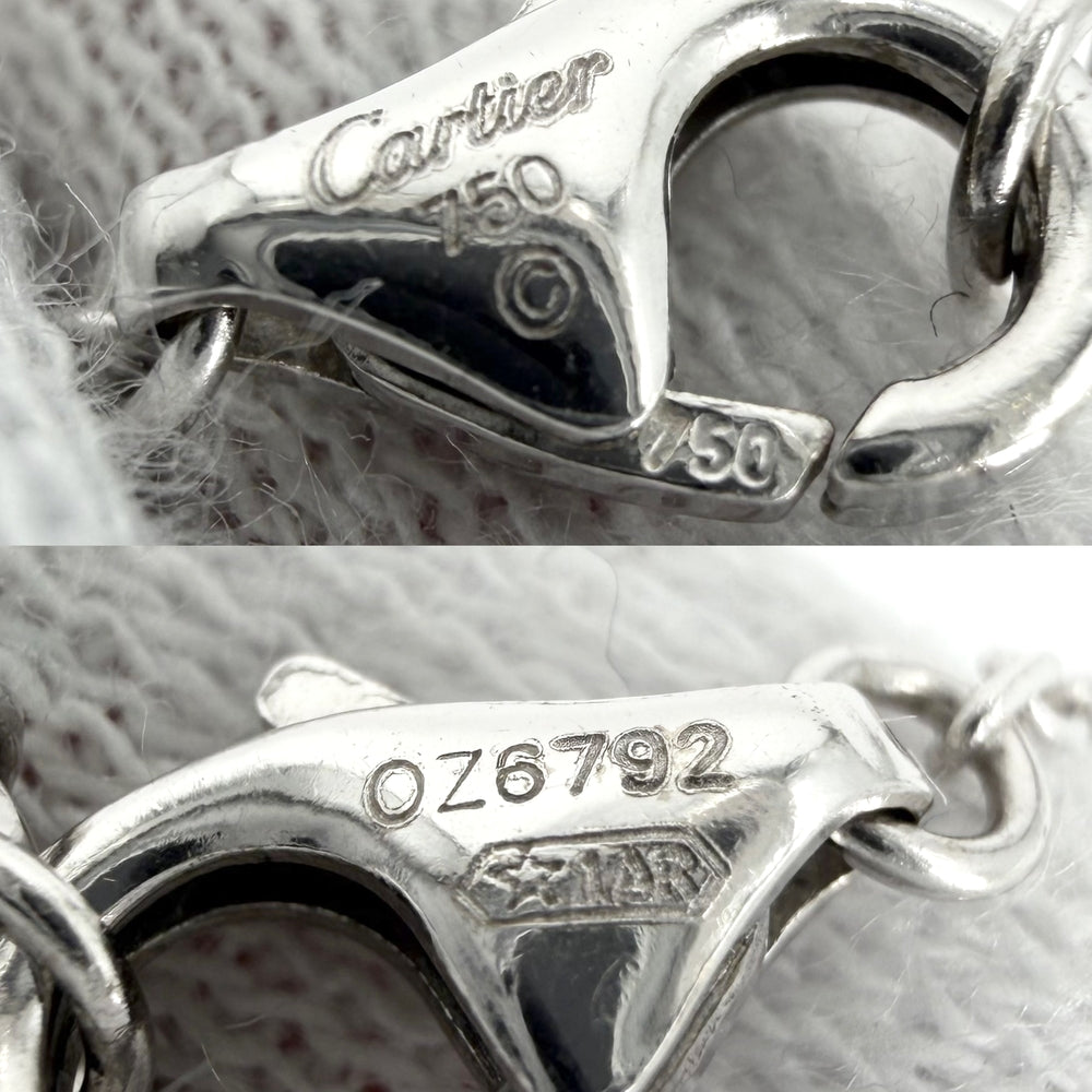 CARTIER カルティエ ネックレス ダムール 一粒ダイヤ アクセサリー ジュエリー 18金WG K18ホワイトゴールド ダイヤモンド レディース 約3.2g【中古品】