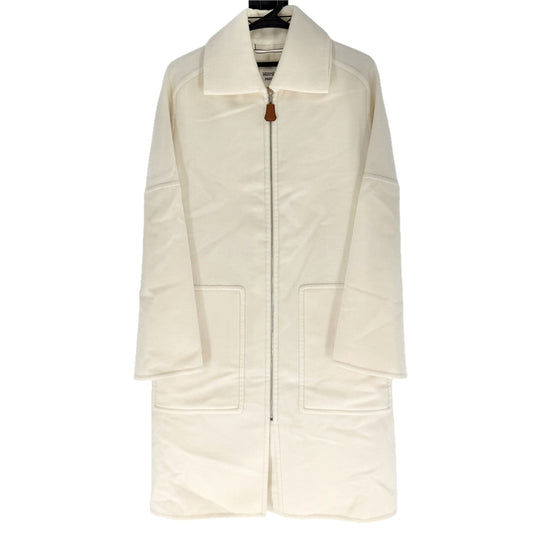 【秋物特集】 HERMES エルメス コート アウター ロングコート アパレル 服 38 ホワイト 白 秋 冬 カシミヤ レディース【中古品】