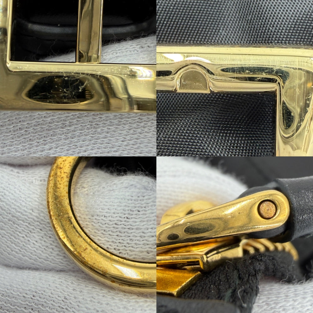 PRADA プラダ ショルダーバッグ エクスプローラ ミディアム Re-Nylon 1BD394 ナイロン ブラック 黒 ゴールド金具 レディース【中古品】