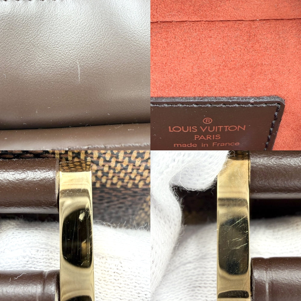 LOUIS VUITTON ルイヴィトン ハンドバッグ ダミエ サリアオリゾンタル Sarria Horizontal N51282 ダミエキャンバス ブラウン 茶 ゴールド金具 レディース【中古品】