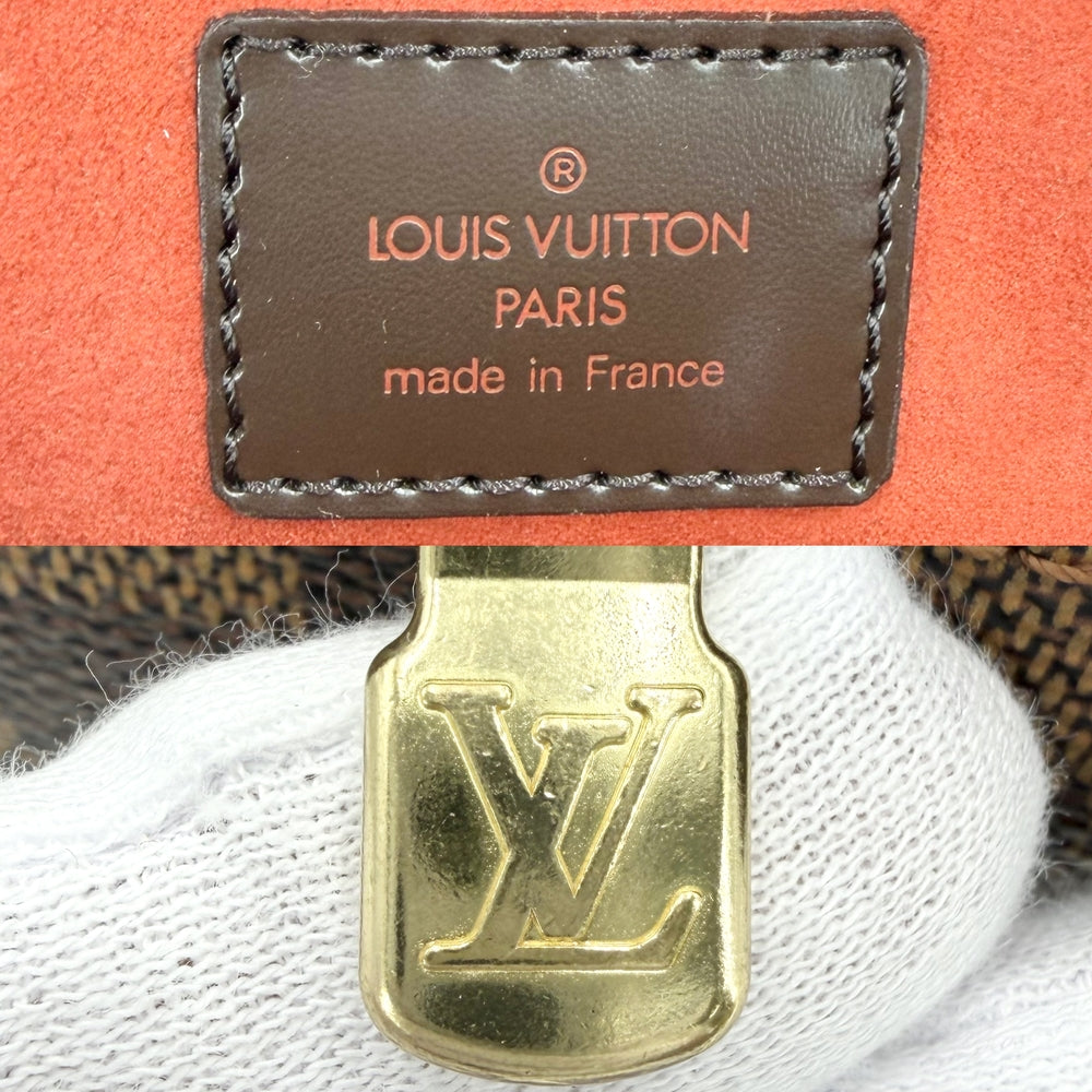 LOUIS VUITTON ルイヴィトン ハンドバッグ ダミエ サリアオリゾンタル Sarria Horizontal N51282 ダミエキャンバス ブラウン 茶 ゴールド金具 レディース【中古品】
