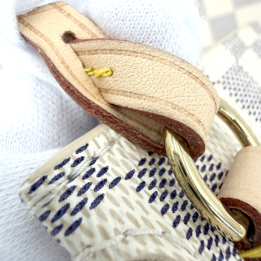 LOUIS VUITTON ルイヴィトン トートバッグ ネヴァーフルPM N40605 ダミエアズールキャンバス ホワイト 白 ゴールド金具 レディース【中古品】