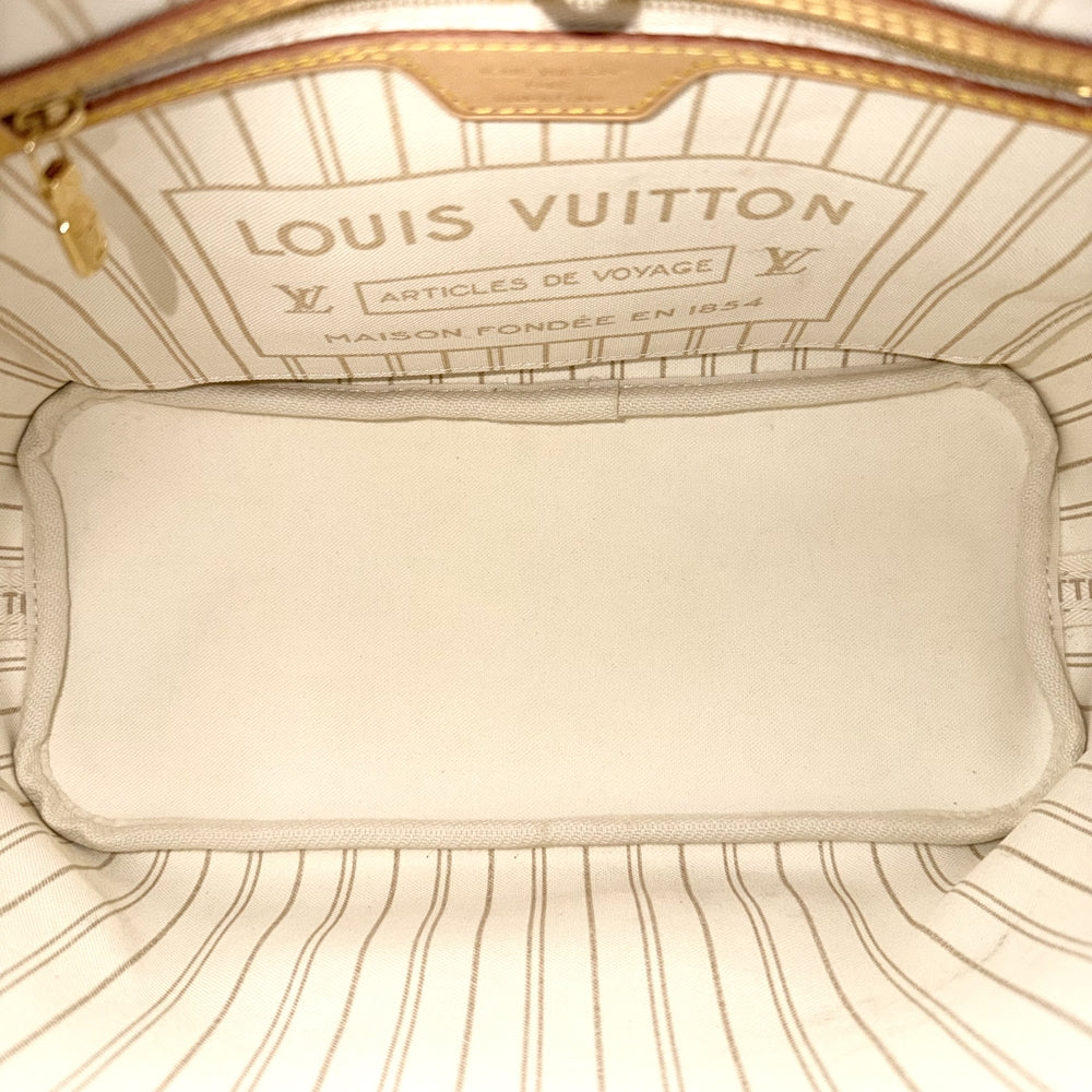LOUIS VUITTON ルイヴィトン トートバッグ ネヴァーフルPM N40605 ダミエアズールキャンバス ホワイト 白 ゴールド金具 レディース【中古品】