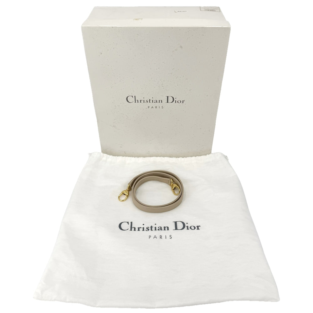 Christian Dior クリスチャンディオール 2WAY カナージュ レディディオール ハンドバッグ ショルダーバッグ カーフスキン ベージュ ゴールド金具 レディース【中古品】