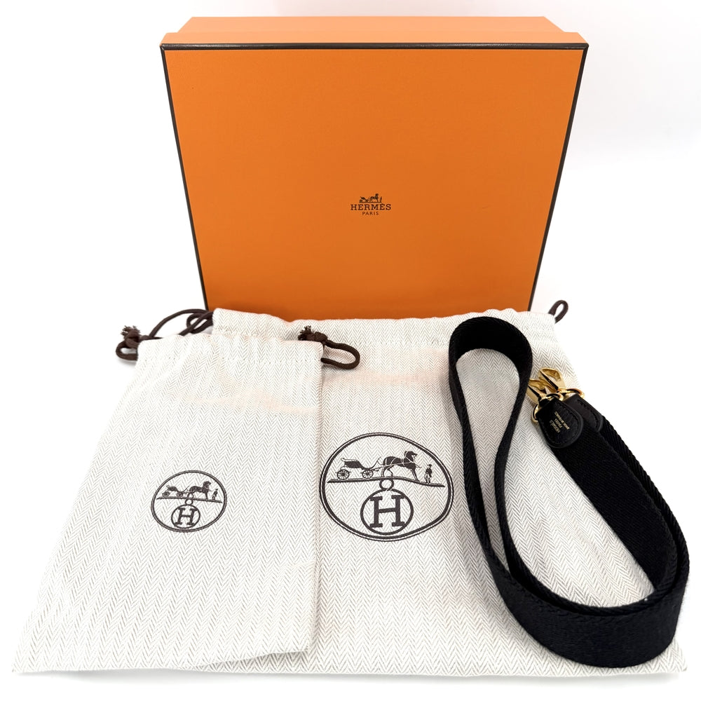 HERMES エルメス ショルダーバッグ エヴリン16ミニ TPM Evelyne W刻印 レザー ブラック 黒 ゴールド金具 レディース 2024年【中古品】