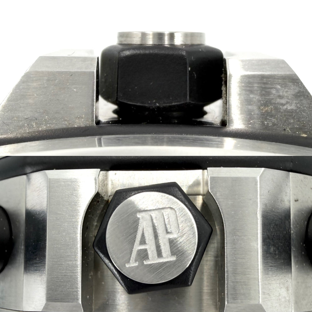 AUDEMARS PIGUET オーデマ・ピゲ 雑貨 ロイヤルオーク オフショア クロノグラフ テーブルクロック 置き時計 ステンレススチール ネイビー 紺 シルバー シルバー金具 ユニセックス【中古品】