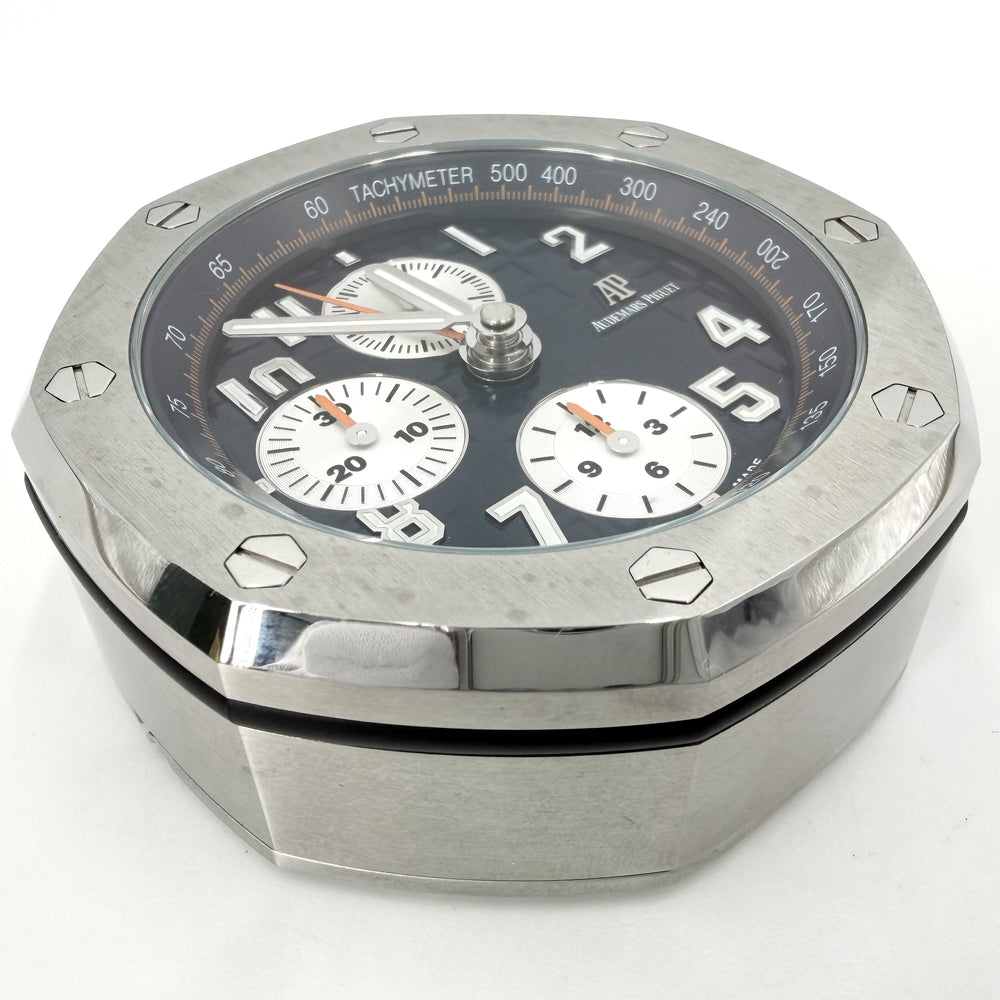 AUDEMARS PIGUET オーデマ・ピゲ 雑貨 ロイヤルオーク オフショア クロノグラフ テーブルクロック 置き時計 ステンレススチール ネイビー 紺 シルバー シルバー金具 ユニセックス【中古品】