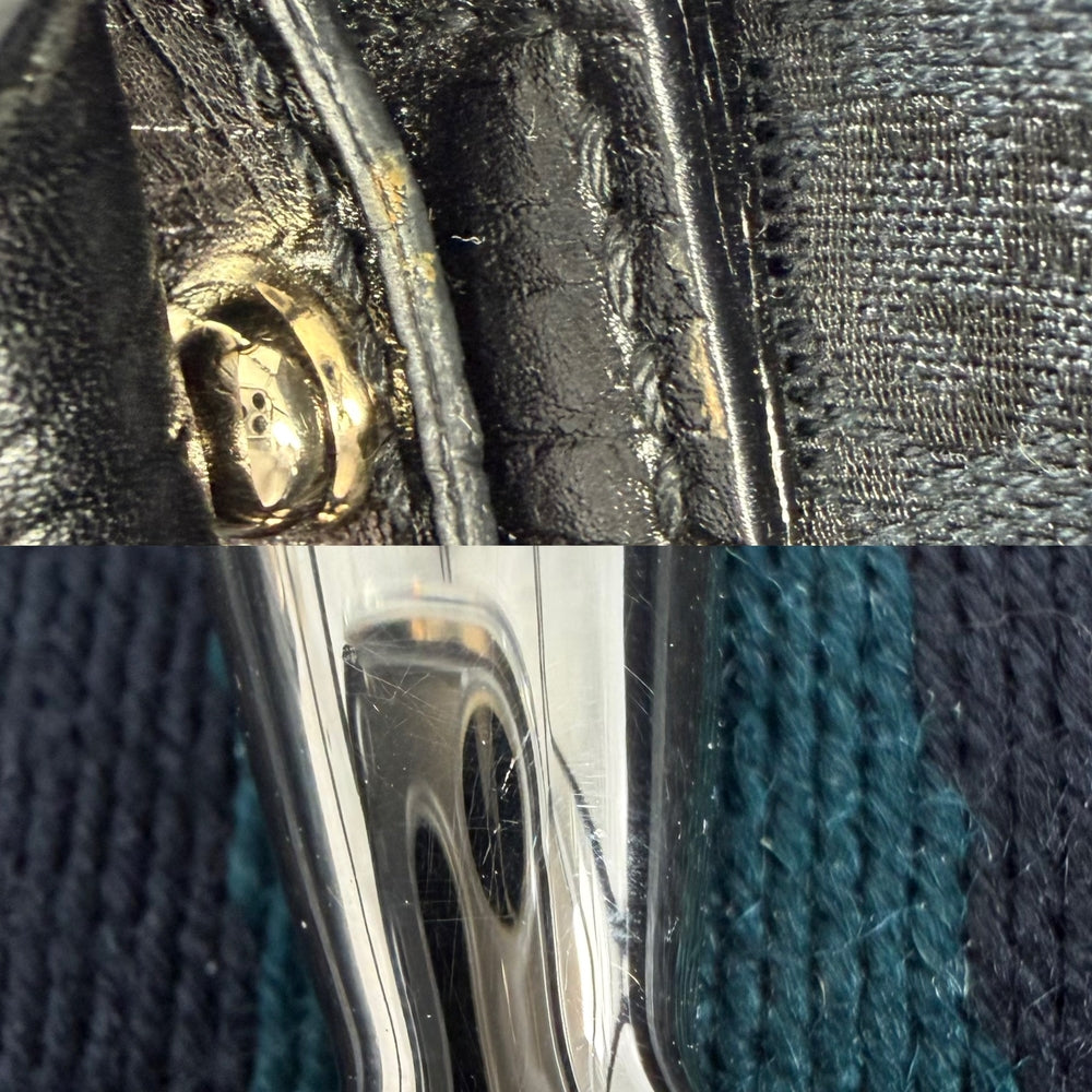 GUCCI グッチ トートバッグ ホースビット 137385 GGキャンバス レザー ブラック 黒 ネイビー 紺 ゴールド金具 レディース【中古品】