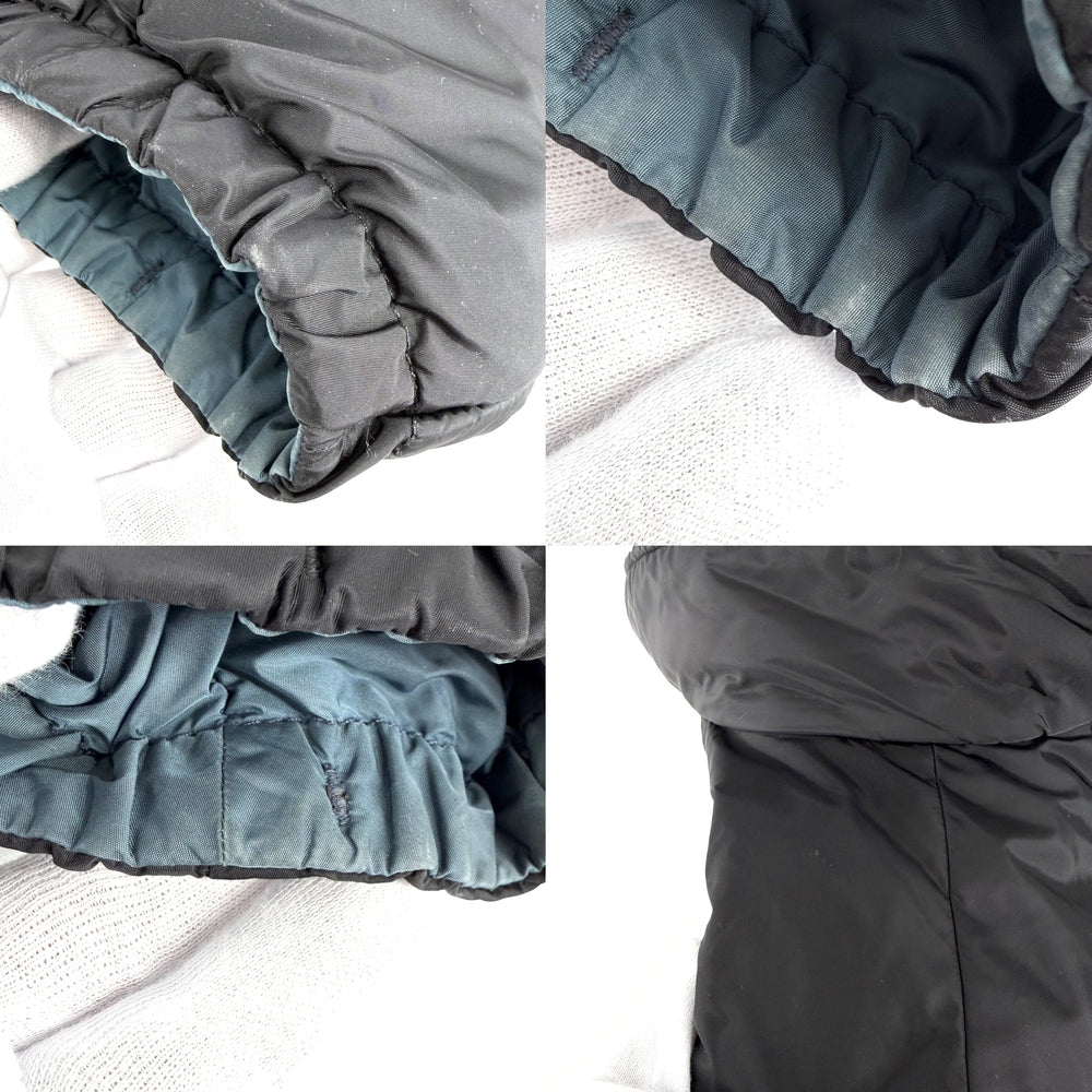 PRADA プラダ ブルゾン リバーシブル アウター トライアングルロゴ アパレル 服 48 SGB223 ブラック 黒 ブルー 青 シルバー金具 秋 冬 ポリアミド メンズ【中古品】