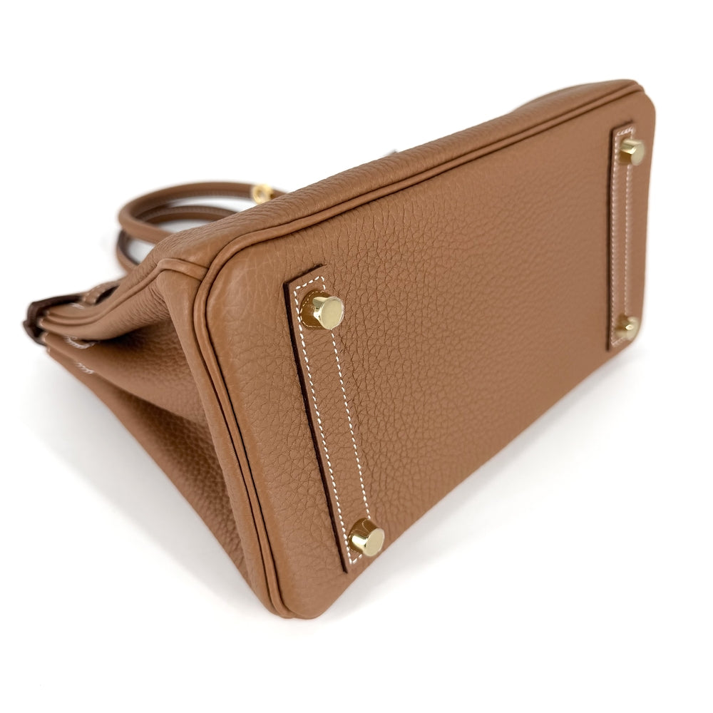 HERMES エルメス ハンドバッグ バーキン25 内縫い K刻印 トゴ ブラウン 茶 ゴールド金具 レディース 2025年【中古品】