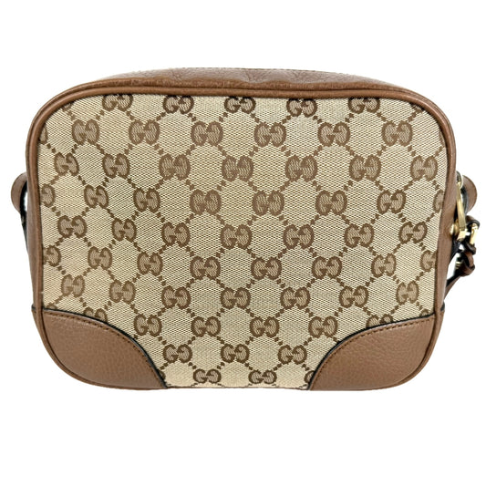 GUCCI グッチ ショルダーバッグ 449413 GGキャンバス レザー ベージュ ブラウン 茶 ゴールド金具 レディース【中古品】