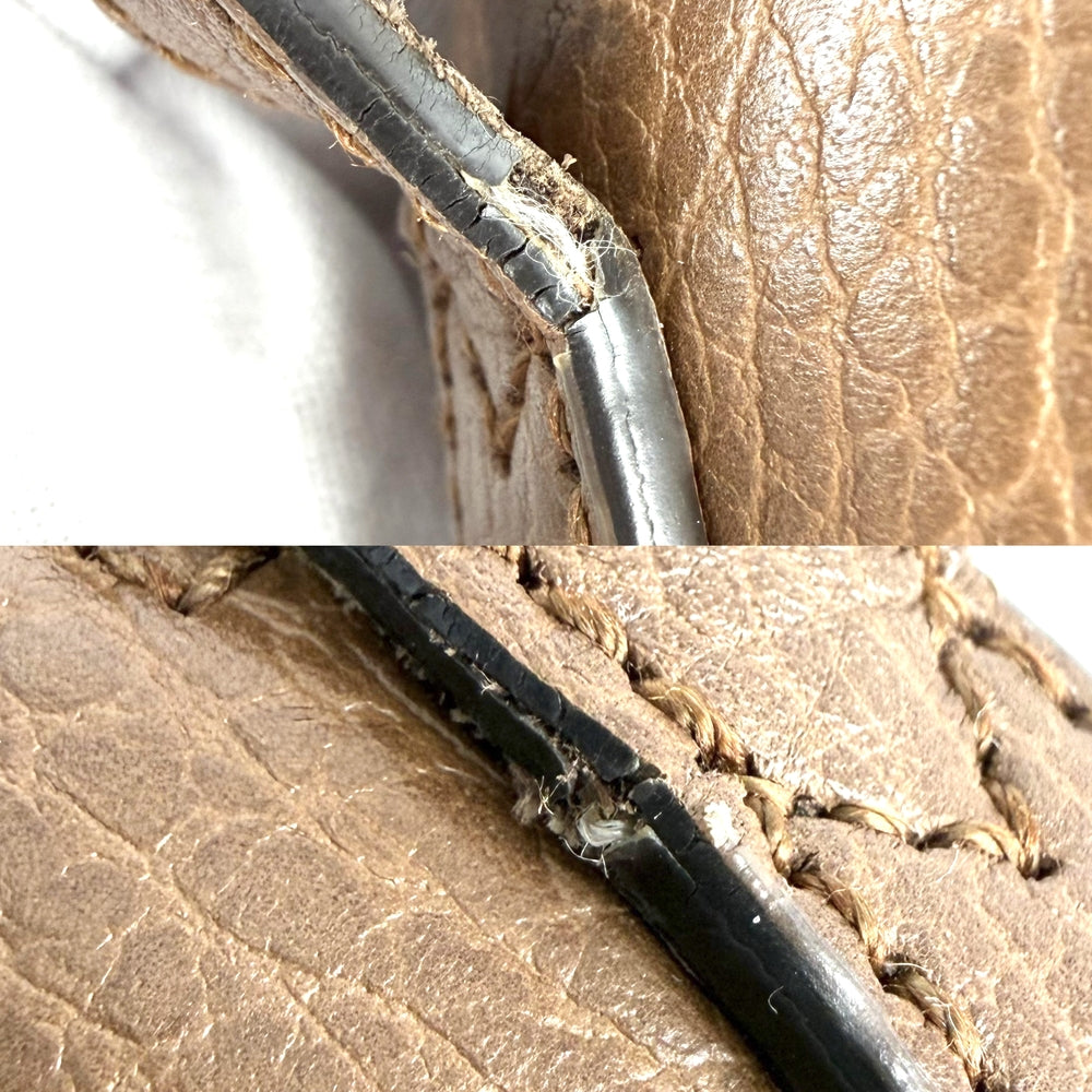 GUCCI グッチ ショルダーバッグ 449413 GGキャンバス レザー ベージュ ブラウン 茶 ゴールド金具 レディース【中古品】
