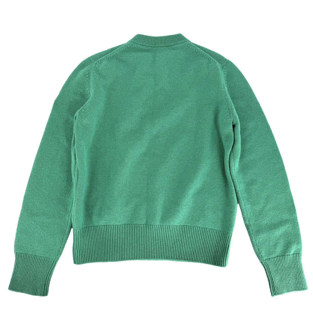 LOUIS VUITTON ルイヴィトン ニット ジッパー トップス 長袖 アパレル 服 S グリーン 緑 ホワイト金具 秋 冬 カシミヤ ウール メンズ【中古品】