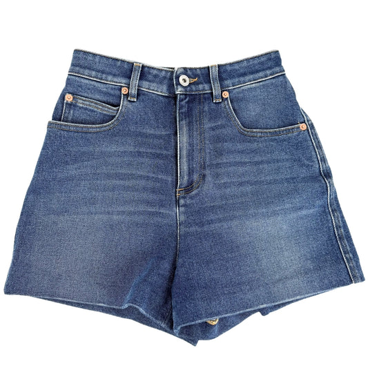 VALENTINO ヴァレンティノ デニムパンツ ロゴ ショートパンツ アパレル 服 インディゴ 春 夏 コットン ポリウレタン レディース【中古品】