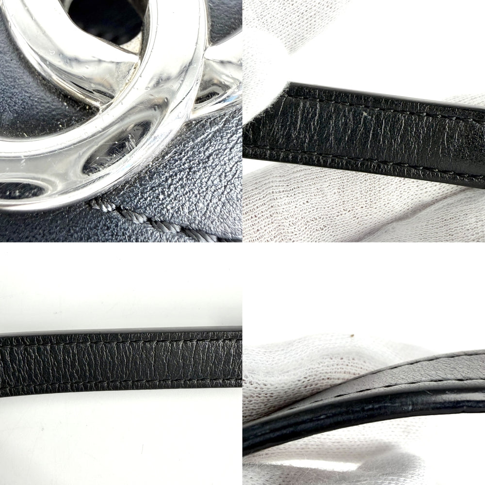 CHANEL シャネル 2WAY マトラッセ ココマーク チェーンショルダーバッグ ハンドバッグ レザー ブラック 黒 シルバー金具 レディース【中古品】