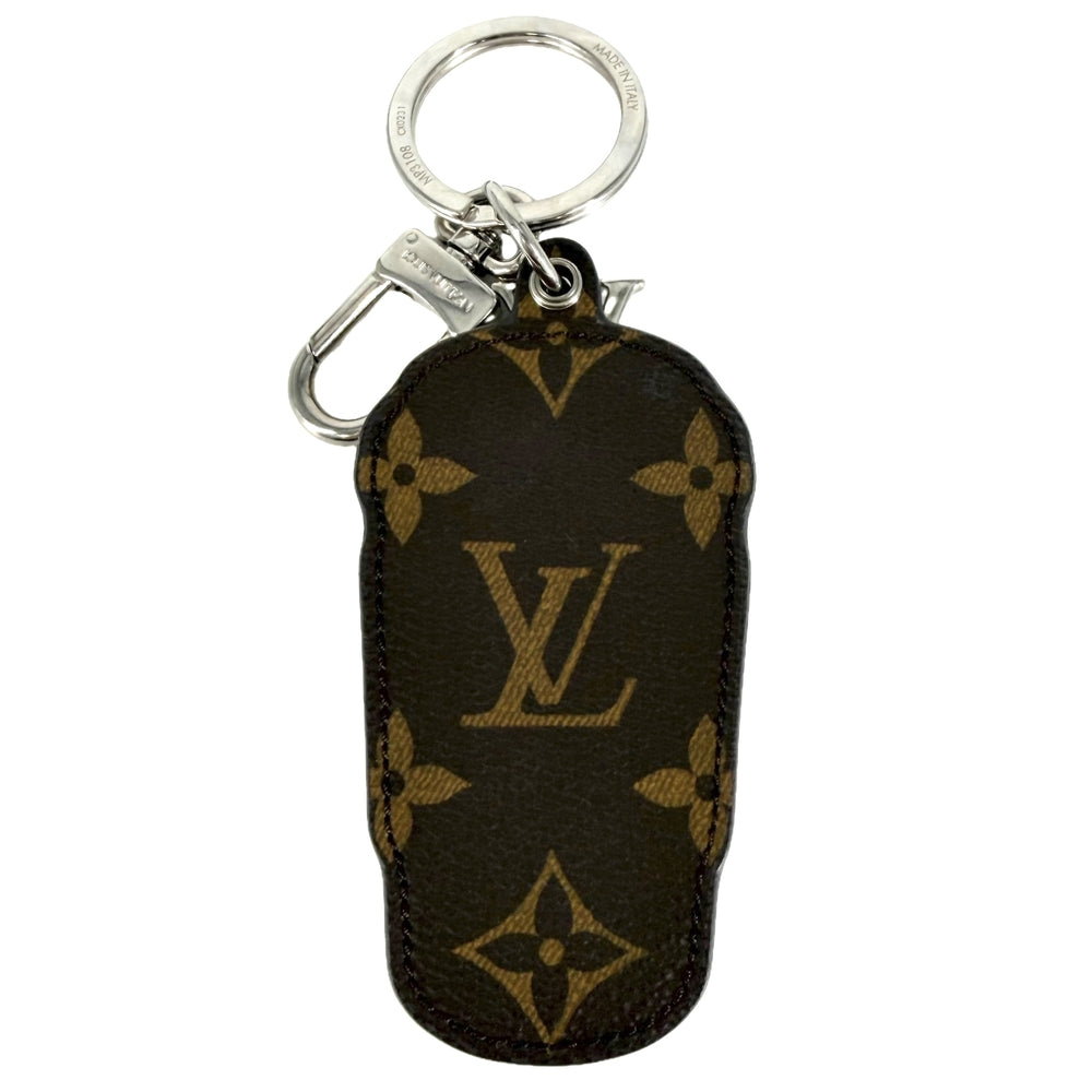 LOUIS VUITTON ルイヴィトン キーリング ポルトクレ モノグラム コーヒーカップ キーホルダー アクセサリー チャーム MP3108 ホワイト 白 ブラウン 茶 シルバー金具 メンズ【中古品】