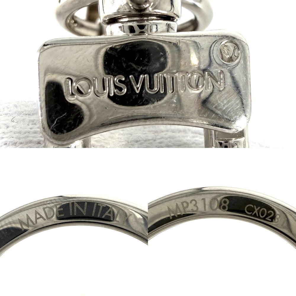 LOUIS VUITTON ルイヴィトン キーリング ポルトクレ モノグラム コーヒーカップ キーホルダー アクセサリー チャーム MP3108 ホワイト 白 ブラウン 茶 シルバー金具 メンズ【中古品】