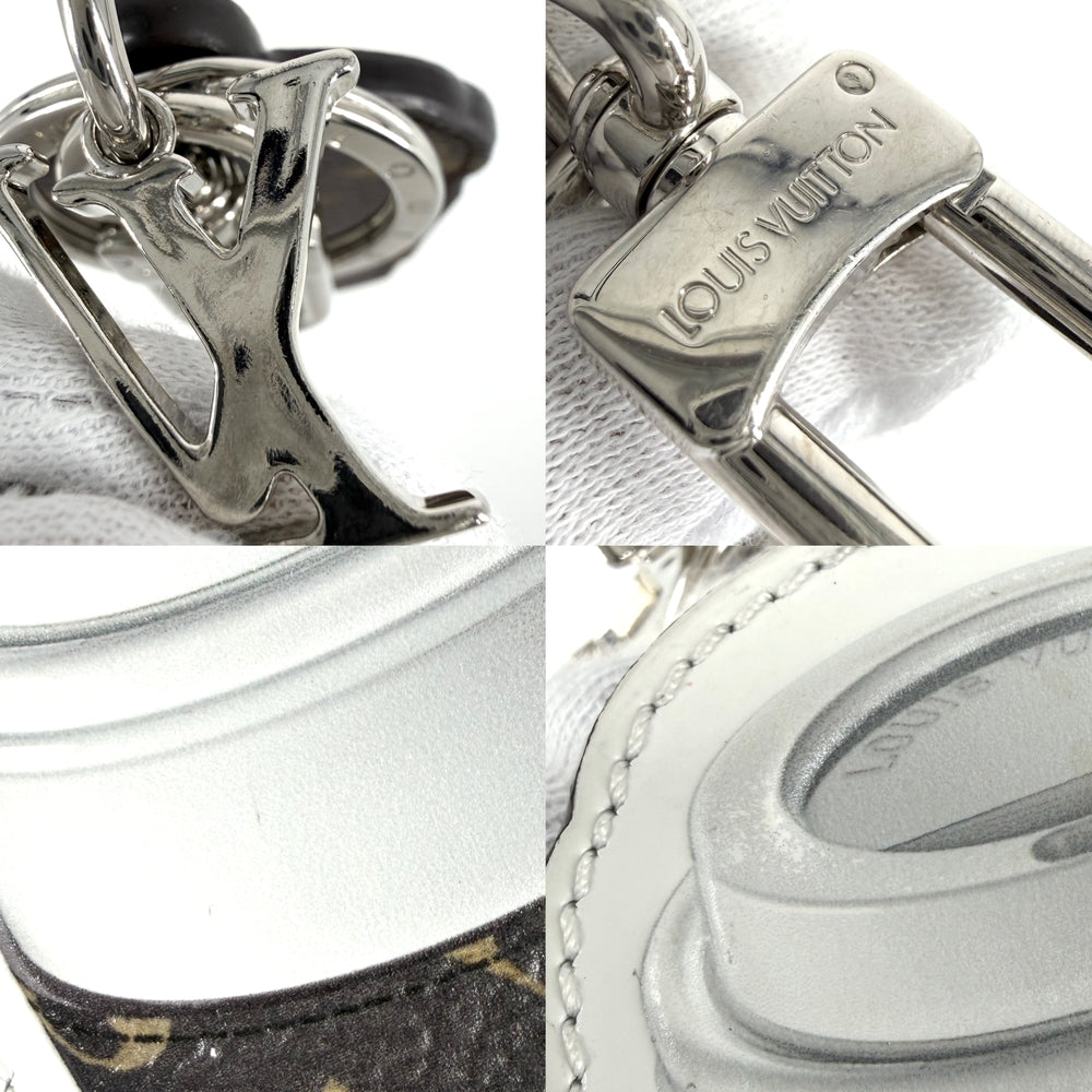 LOUIS VUITTON ルイヴィトン キーリング ポルトクレ モノグラム コーヒーカップ キーホルダー アクセサリー チャーム MP3108 ホワイト 白 ブラウン 茶 シルバー金具 メンズ【中古品】
