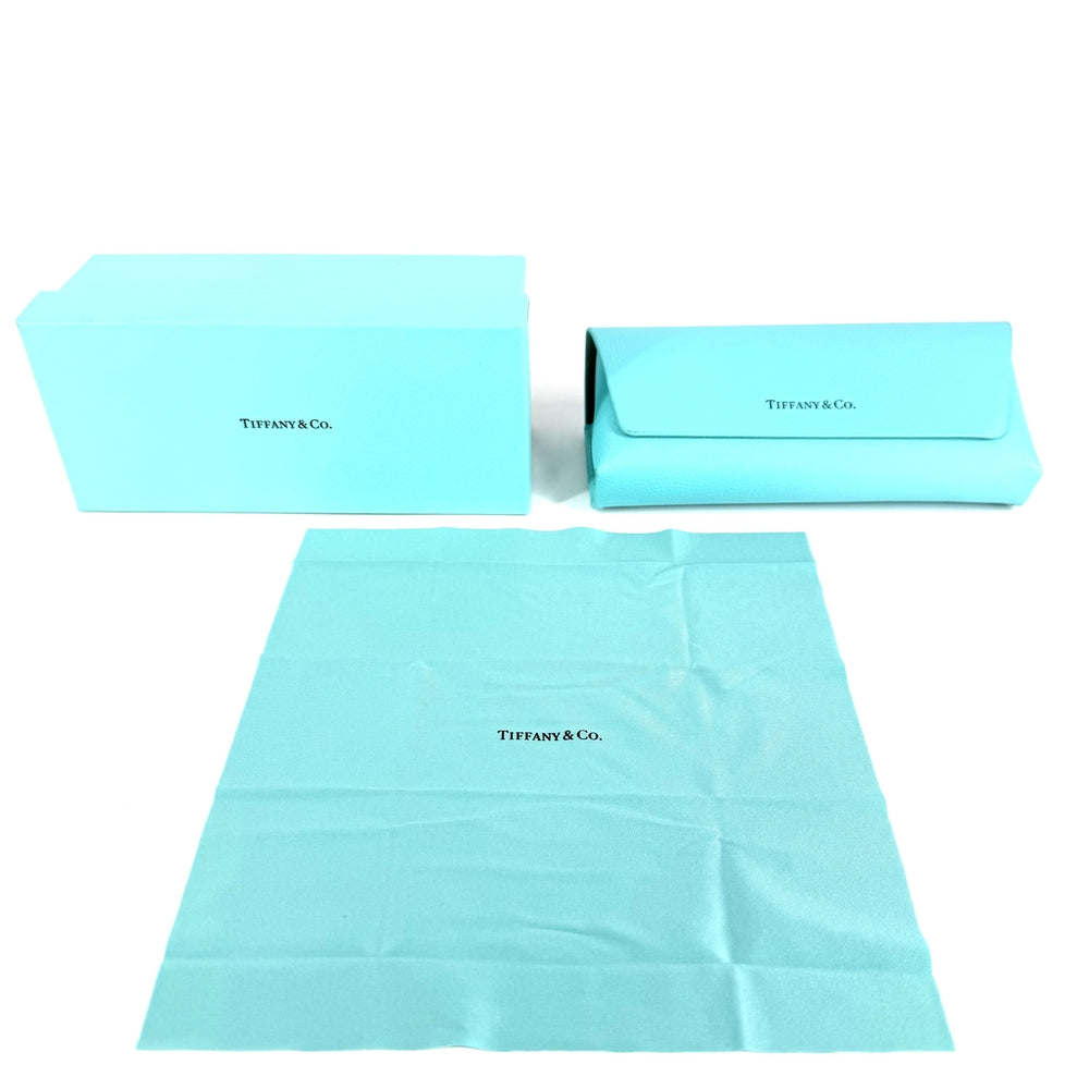 TIFFANY&Co. ティファニー サングラス ハードウェア ゲージリンク ボストン 眼鏡 アイウェア TF2273-D アセテート ブラック 黒 ゴールド金具 レディース【中古品】