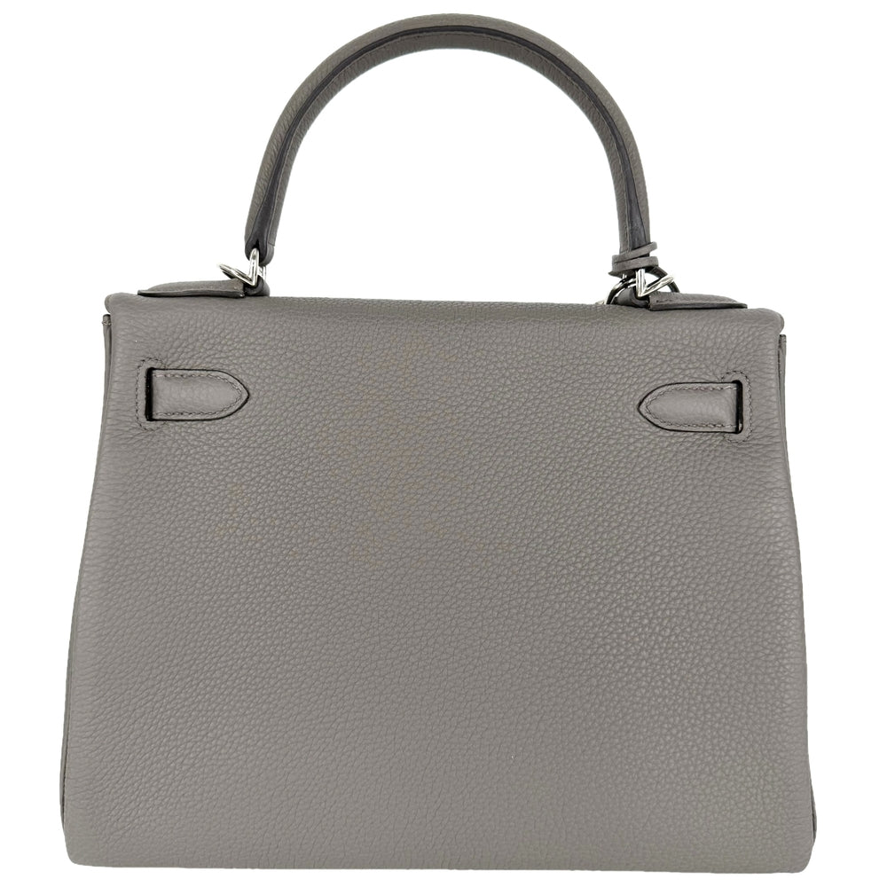 HERMES エルメス 2WAY ケリー28 内縫い ショルダーバッグ ハンドバッグ グレー Z刻印 トゴ エタン シルバー金具 レディース 2021年【中古品】