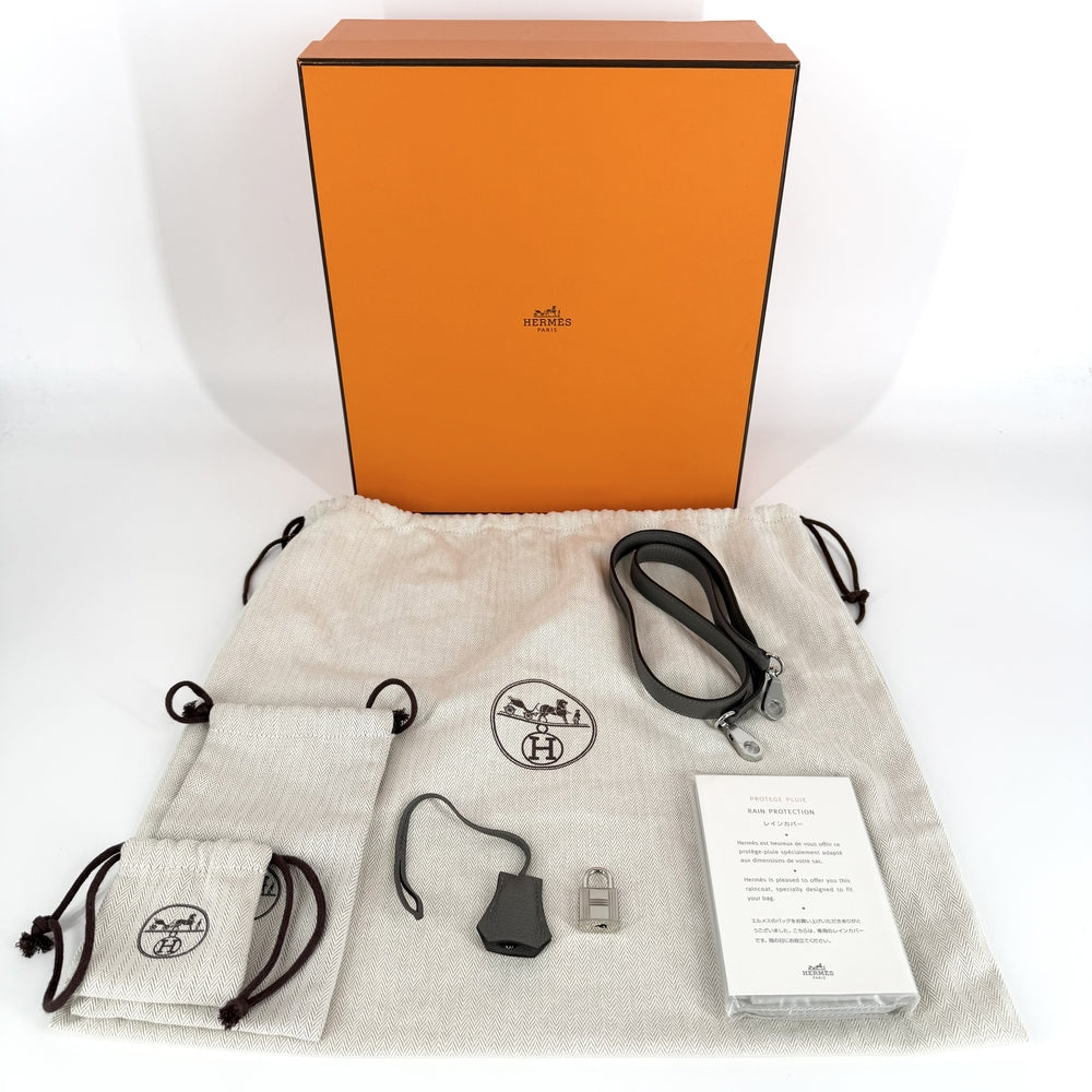 HERMES エルメス 2WAY ケリー28 内縫い ショルダーバッグ ハンドバッグ グレー Z刻印 トゴ エタン シルバー金具 レディース 2021年【中古品】