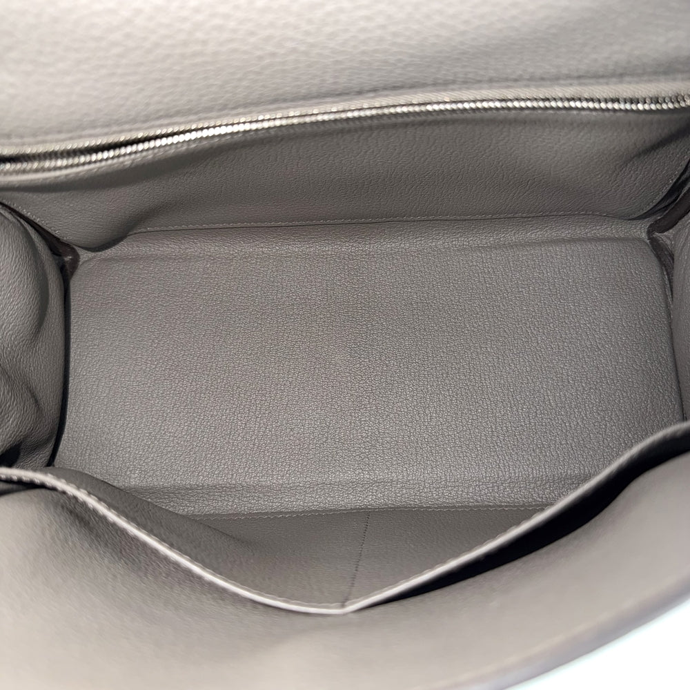 HERMES エルメス 2WAY ケリー28 内縫い ショルダーバッグ ハンドバッグ グレー Z刻印 トゴ エタン シルバー金具 レディース 2021年【中古品】