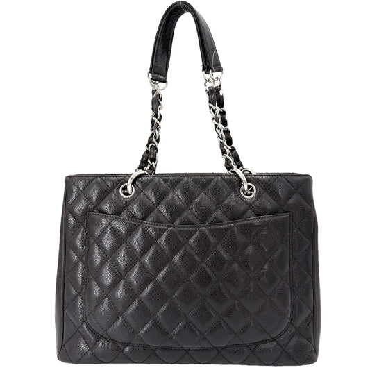 CHANEL シャネル ハンドバッグ GST マトラッセ チェーントートバッグ ココマーク キャビアスキン ダークブラウン シルバー金具 レディース【中古品】