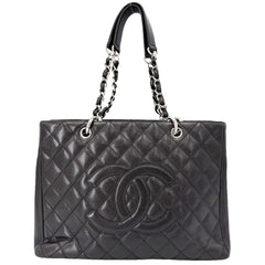 CHANEL シャネル ハンドバッグ GST マトラッセ チェーントートバッグ ココマーク キャビアスキン ダークブラウン シルバー金具 レディース【中古品】