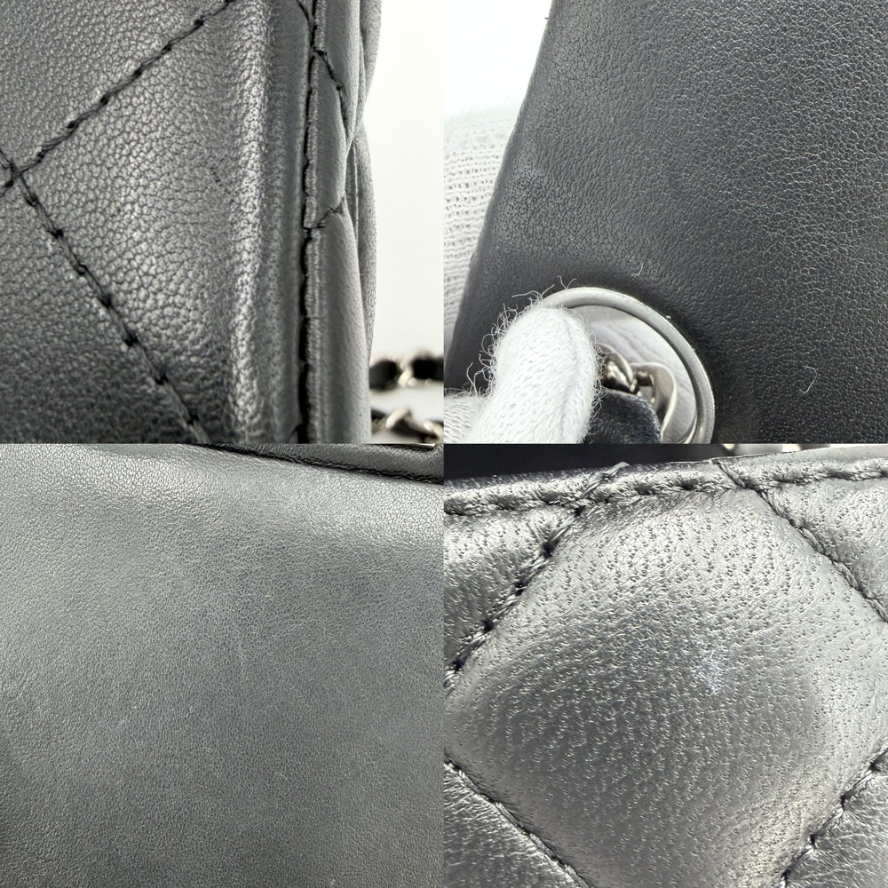 CHANEL シャネル ショルダーバッグ ミニマトラッセ チェーン ターンロック Mini Matelasse ココマーク ラムスキン ブラック 黒 シルバー金具 レディース【中古品】