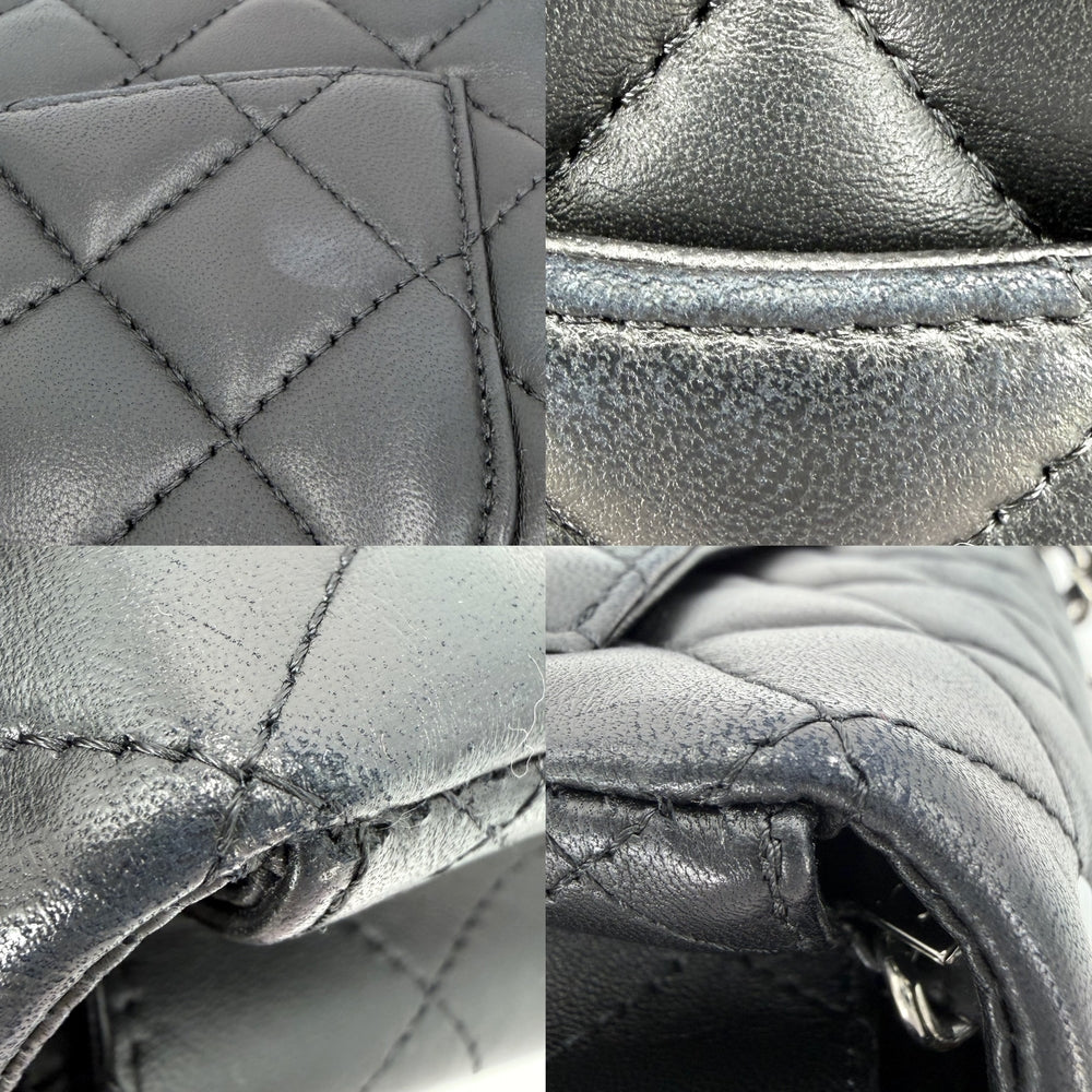 CHANEL シャネル ショルダーバッグ ミニマトラッセ チェーン ターンロック Mini Matelasse ココマーク ラムスキン ブラック 黒 シルバー金具 レディース【中古品】