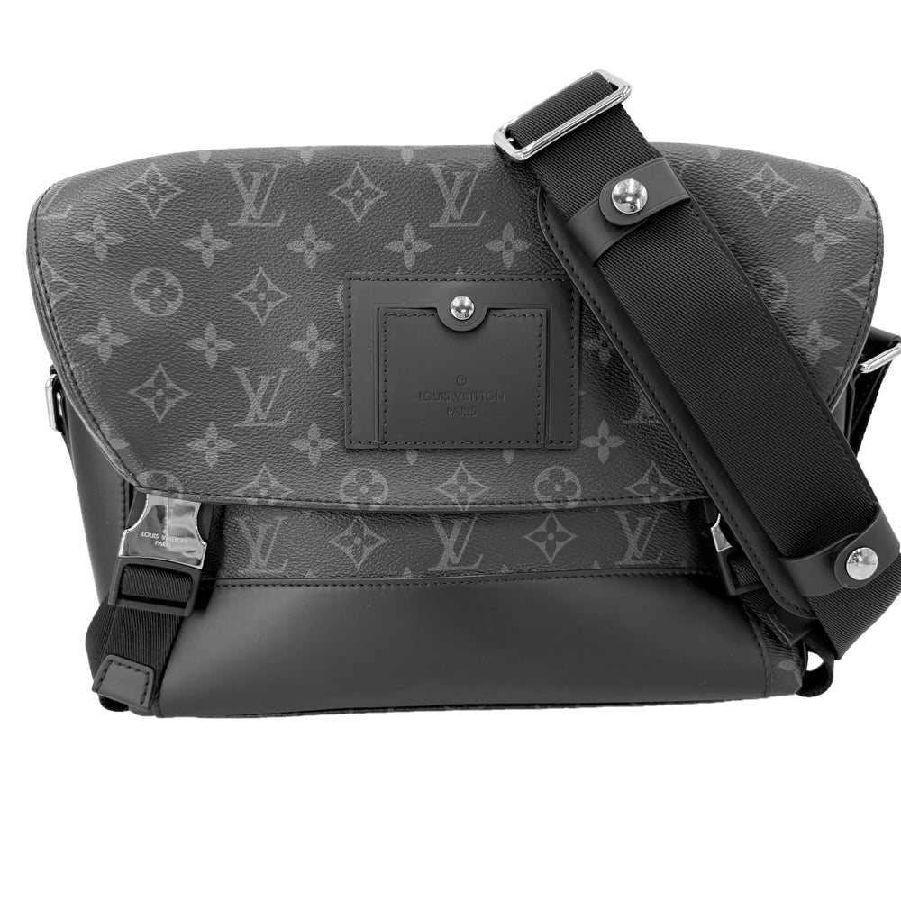 LOUIS VUITTON ルイヴィトン ショルダーバッグ モノグラムエクリプス メッセンジャー･ヴォワヤージュPM M40511 ブラック 黒 シルバー金具 メンズ【中古品】