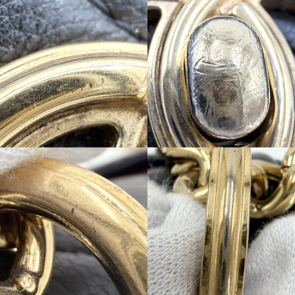 CHANEL シャネル ショルダーバッグ マトラッセ ココマーク チェーンショルダー レザー ブラック 黒 ゴールド金具 レディース【中古品】