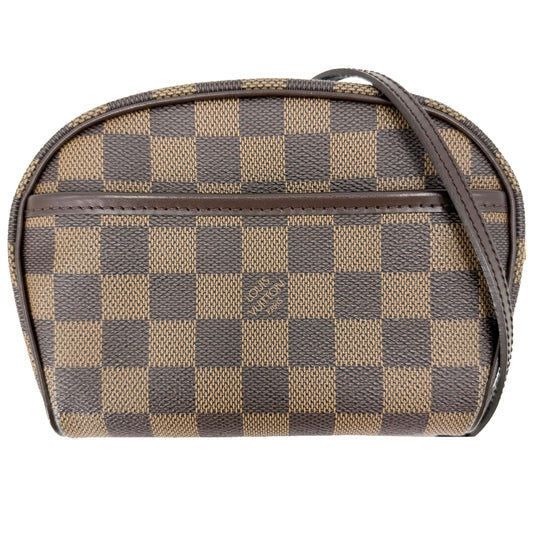 LOUIS VUITTON ルイヴィトン ショルダーバッグ ポシェットイパネマ N51296 ダミエキャンバス ブラウン 茶 ゴールド金具 レディース【中古品】