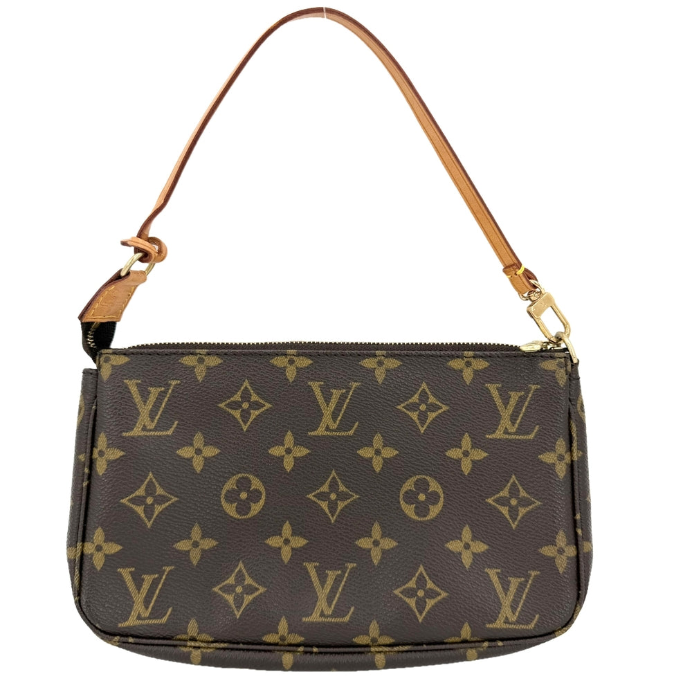 LOUIS VUITTON ルイヴィトン ハンドバッグ ポシェット アクセソワール アクセサリーポーチ M51980 モノグラムキャンバス ブラウン 茶 ゴールド金具 レディース【中古品】