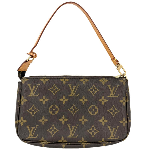 LOUIS VUITTON ルイヴィトン ハンドバッグ ポシェット アクセソワール アクセサリーポーチ M51980 モノグラムキャンバス ブラウン 茶 ゴールド金具 レディース【中古品】